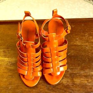 Balenciaga High Healed Leather Sandals